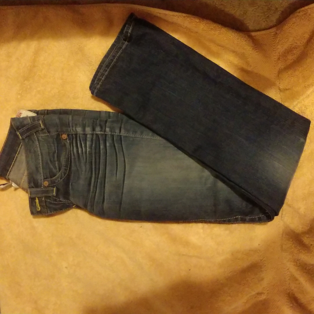 True Religion Brand Women's Dark Blue Boot Cut Stretch Jeans-Size 27-Like New